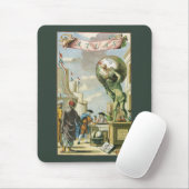 Vintages Barockzeitalter Atlas Frontispiece Weltgl Mousepad (Mit Mouse)