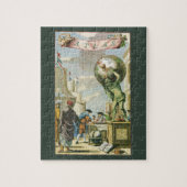 Vintages Barockzeitalter Atlas Frontispiece Weltgl Puzzle (Vertikal)