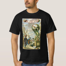 Vintages Barockzeitalter Atlas Frontispiece Weltgl