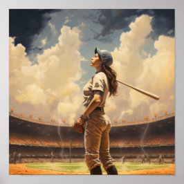 Vintages Baseball Art Poster - Retro Design von Am