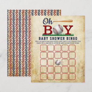 Vintages Baseball Boys Baby Duschbingo