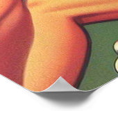 Vintages Baseball-Button Poster (Ecke)