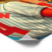 Vintages Baseball-Button-Ups Poster (Ecke)