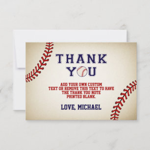 Vintages Baseball Dankeskarten Dankeskarte