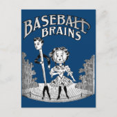 Vintages Baseball-Design Postkarte (Vorderseite)