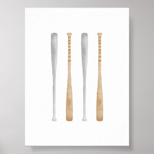 Vintages Baseball-Fledermausposter Poster (Vorne)