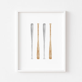 Vintages Baseball-Fledermausposter Poster