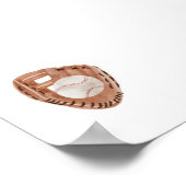 Vintages Baseball-Handschuhposter Poster (Ecke)