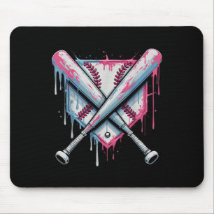 Vintages Baseball Ice Cream Zuhause Plate Tropfen Mousepad