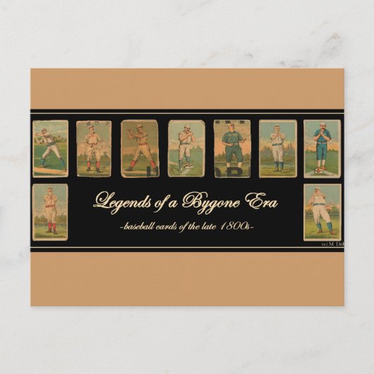 Vintages Baseball-Karte Antiquitätenposter Postkarte (Vorderseite)