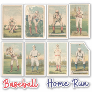 Vintages Baseball-Kartenbuch Aufkleber
