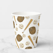 Vintages Baseball Nostalgie Sport Thema Pappbecher (Vorderseite)