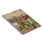 Vintages Baseball-Notebook Notizblock (Rechte Seite)