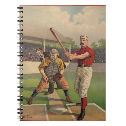 Vintages Baseball-Notebook Notizblock (Vorderseite)
