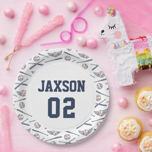 Vintages Baseball Pappteller (Party)