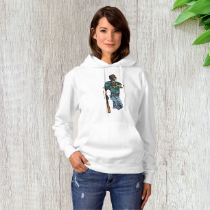 Vintages Baseball Player Retro Sports Artwork Hoodie