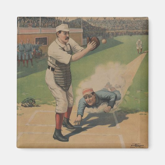 Vintages Baseball-Poster-Magnet Magnet (Vorne)