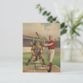Vintages Baseball-Poster-Postkarte Postkarte (Stehend Vorderseite)