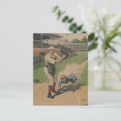 Vintages Baseball-Poster-Postkarte Postkarte (Stehend Vorderseite)