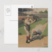 Vintages Baseball-Poster-Postkarte Postkarte (Vorne/Hinten)
