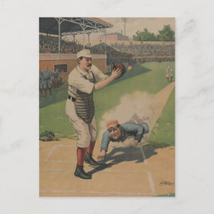 Vintages Baseball-Poster-Postkarte Postkarte