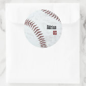 Vintages Baseball Runder Aufkleber (Tasche)