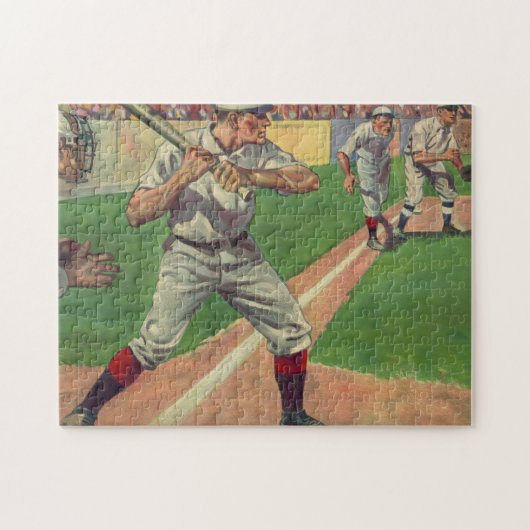 Vintages Baseball-Spiel (1909) Puzzle (Horizontal)