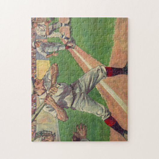 Vintages Baseball-Spiel (1909) Puzzle (Vertikal)