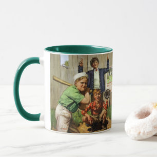 Vintages Baseball-Spiel, Kinderspielplatz Tasse