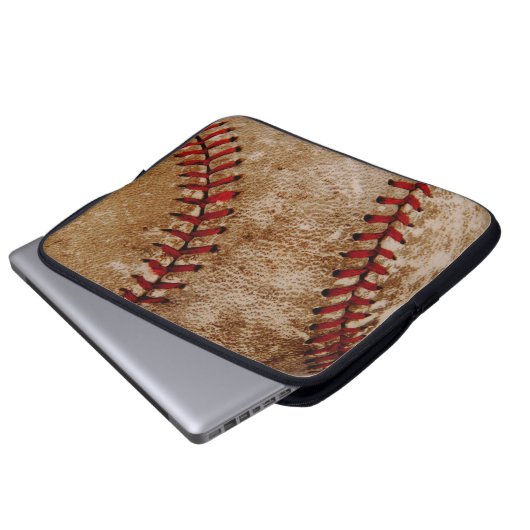 Vintages Baseball-Sportteam Laptopschutzhülle (Vorne Knopf)