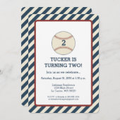 Vintages Baseball Strip-Party Einladung (Vorne/Hinten)