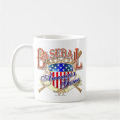 Vintages Baseball USA-Schild Kaffeetasse (Links)