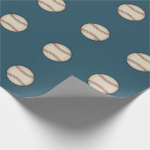 Vintages Baseball-Wrapping-Papier Geschenkpapier (Ecke)