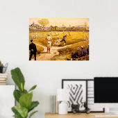 Vintages Baseballspiel Poster (Heimbüro)