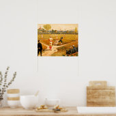 Vintages Baseballspiel Poster (Küche)