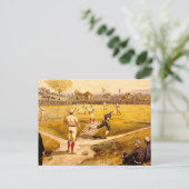 Vintages Baseballspiel Postkarte (Stehend Vorderseite)
