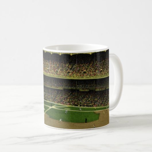 Vintages Baseballstadion Kaffeetasse (VorderseiteRechts)