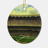 Vintages Baseballstadion Keramik Ornament (Links)