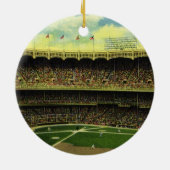 Vintages Baseballstadion Keramik Ornament (Hinten)