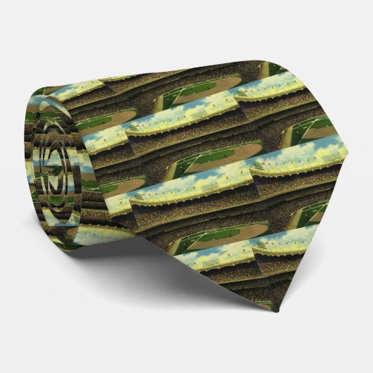 Vintages Baseballstadion Krawatte (Gerollt)