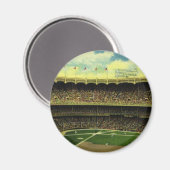 Vintages Baseballstadion Magnet (Vorderseite/Rückseite)