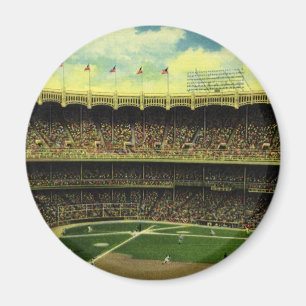 Vintages Baseballstadion Magnet