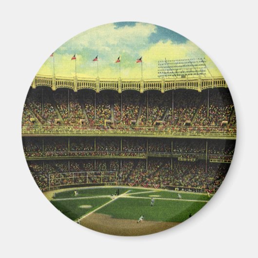 Vintages Baseballstadion Magnet (Vorne)