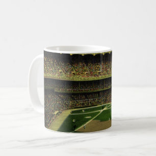 Vintages Baseballstadion mit Crowdys Kaffeetasse