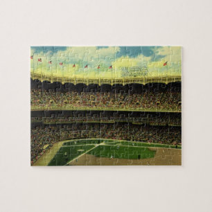 Vintages Baseballstadion Puzzle