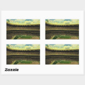 Vintages Baseballstadion Rechteckiger Aufkleber (Blatt)