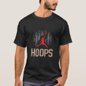Vintages Basketball "Hoops" Grunge Design T-Shirt (Vorderseite)