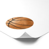 Vintages Basketball-Poster mit Wasserfarbe Poster (Ecke)