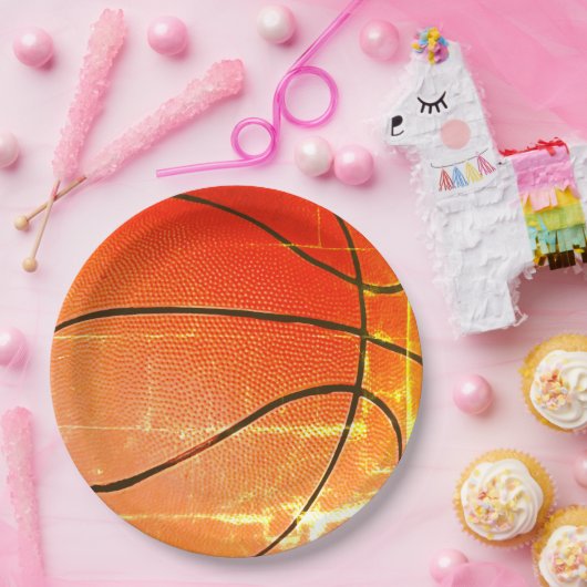 Vintages Basketballgeschenk Pappteller (Party)