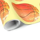 Vintages Basketballgeschenkpapier Geschenkpapier (Rolleneckpunkt)